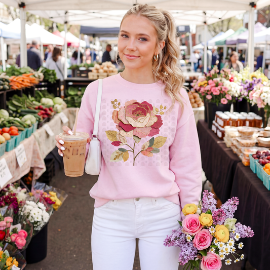 Shabby Chic Rose Torn Paper