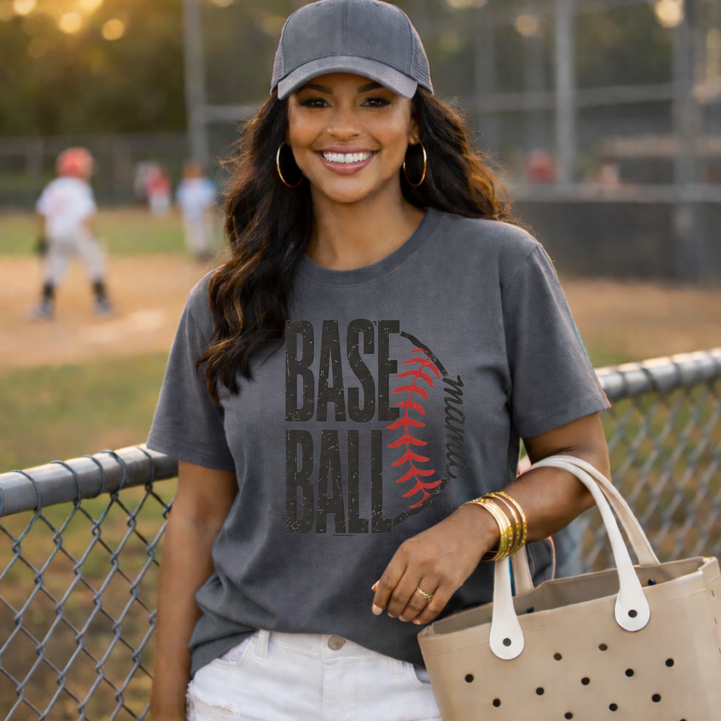Side Thread Baseball Mama