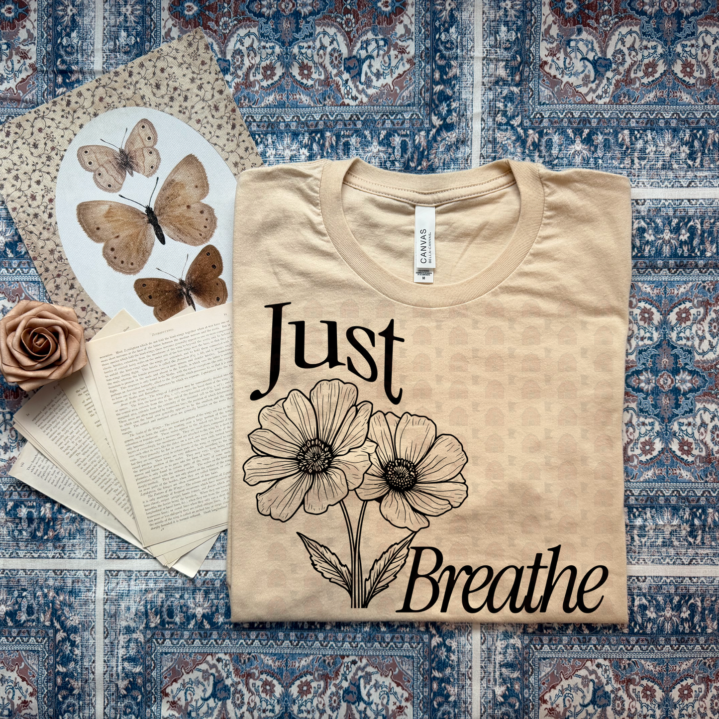 Simple Floral Just Breathe
