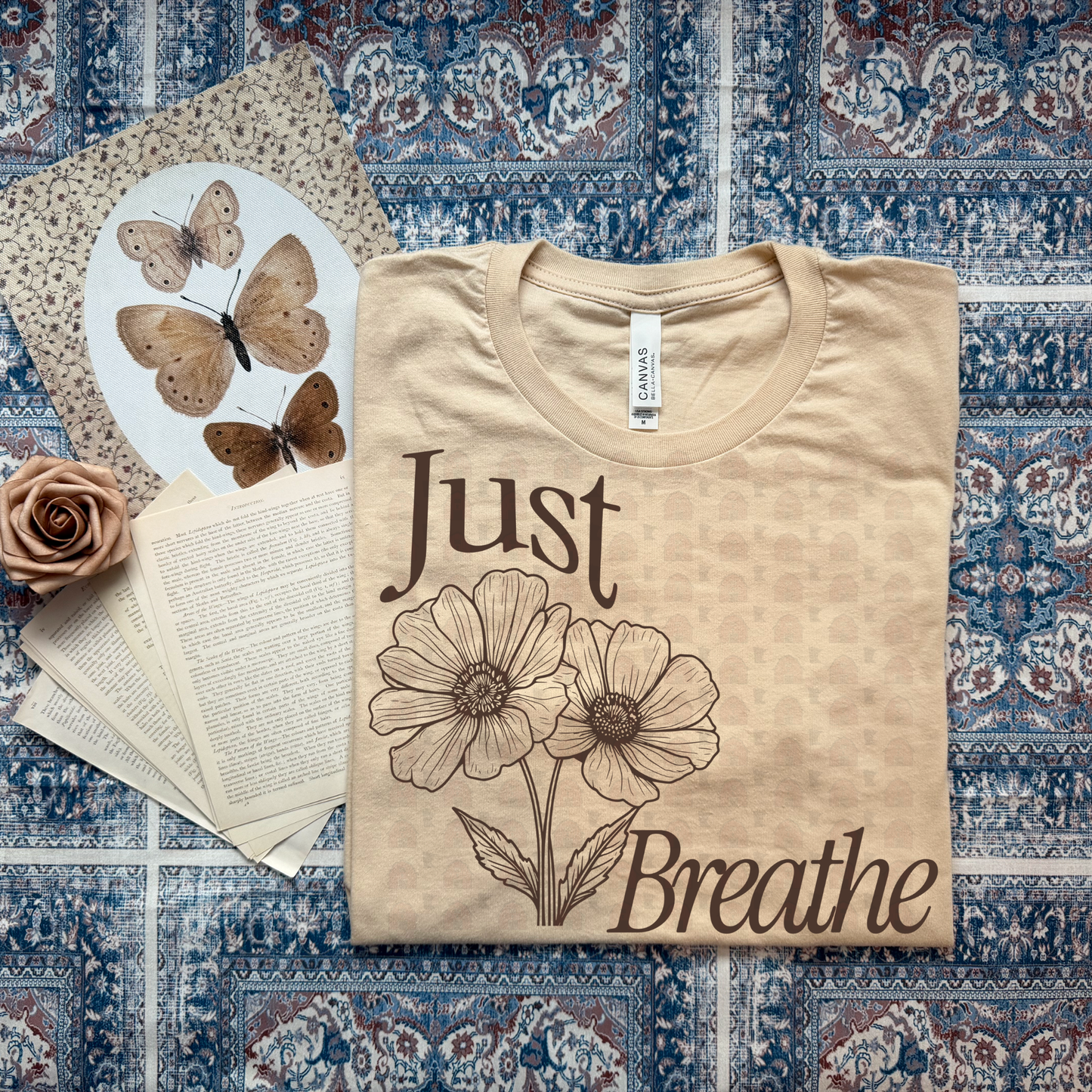 Simple Floral Just Breathe
