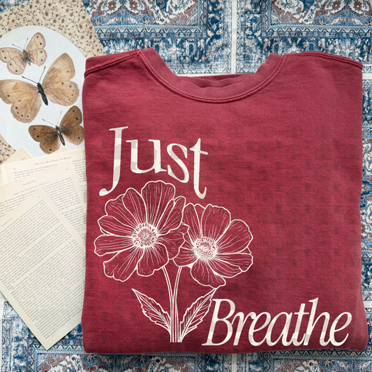 Simple Floral Just Breathe