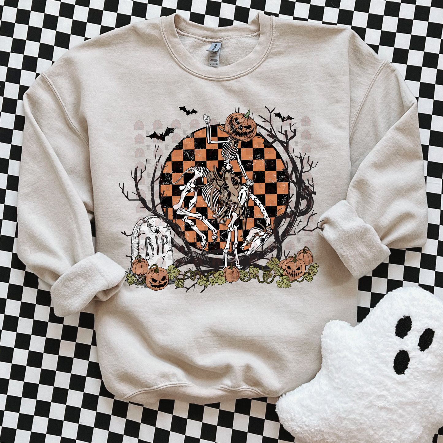 Skeleton Horse And Pumpkin