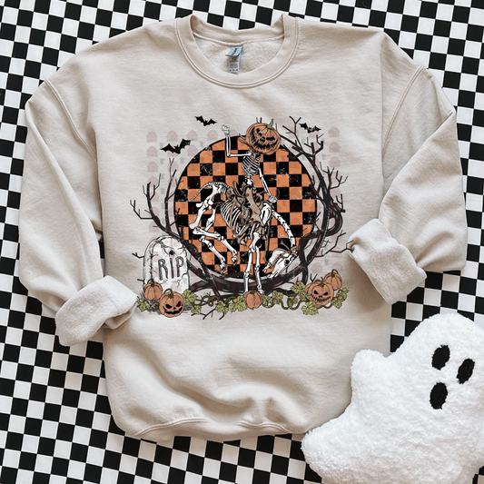 Skeleton Horse And Pumpkin