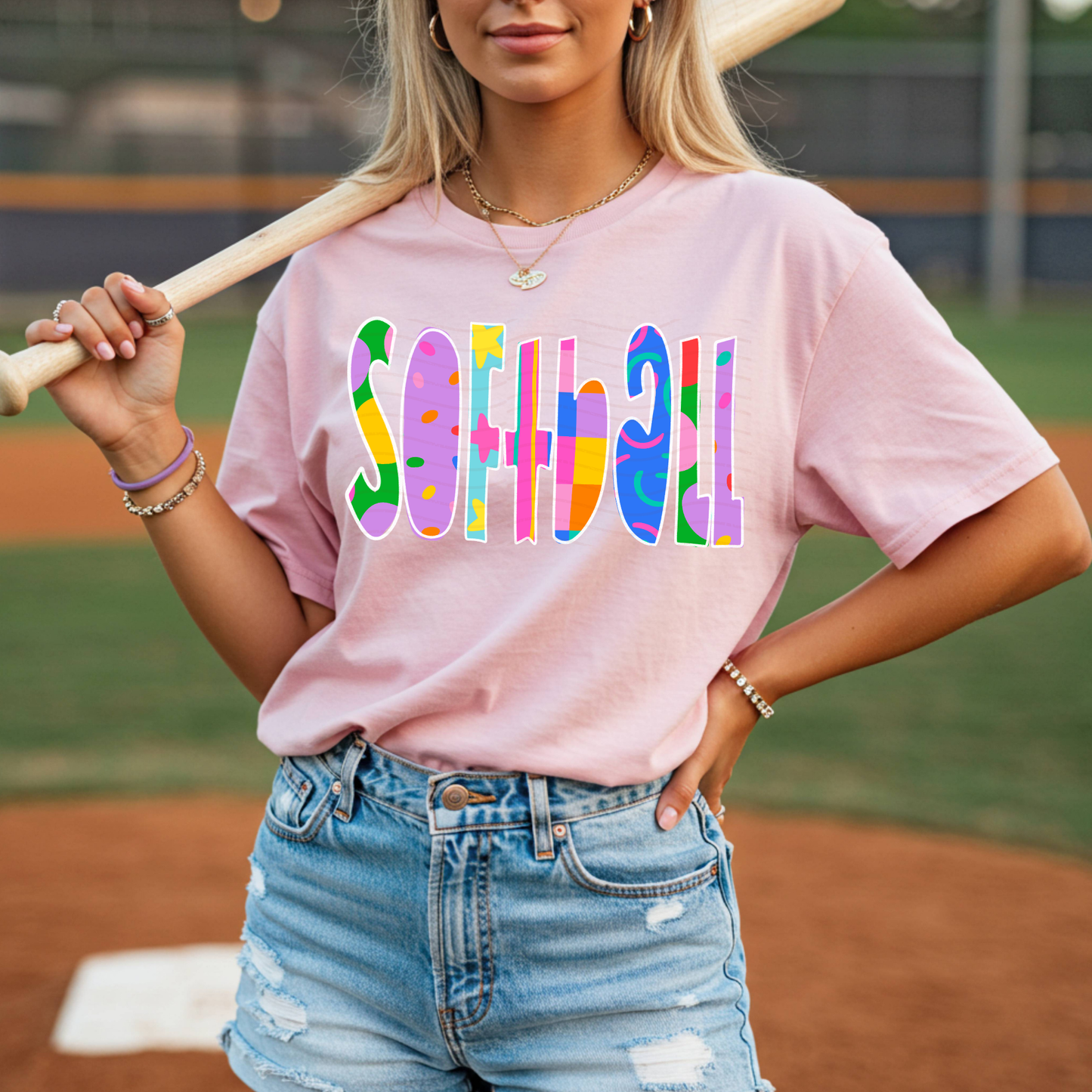 Softball Color Pop Doodle