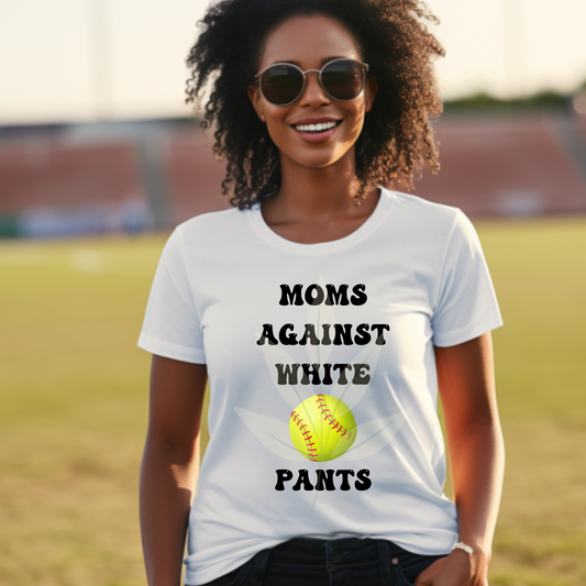 Exclusive - Moms Against White Softball Pants