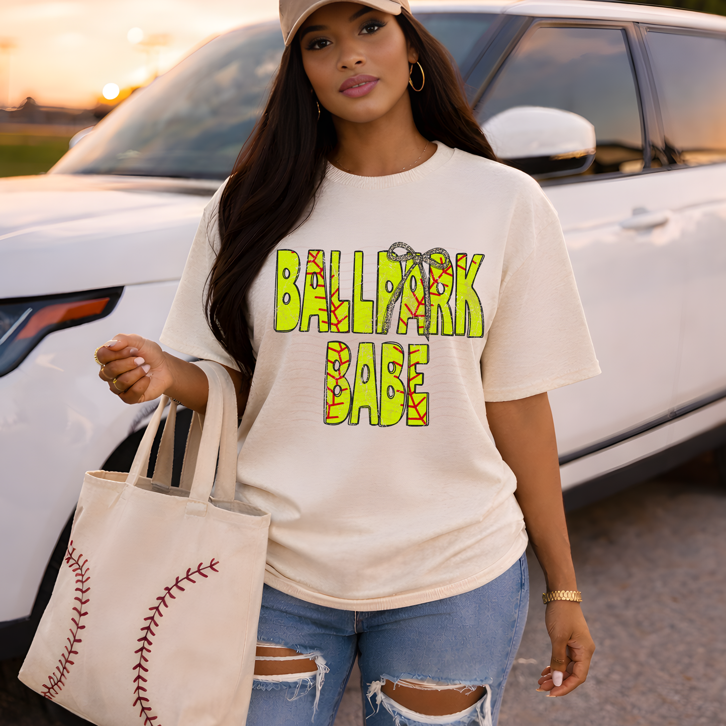 Stitched Ballpark Babe