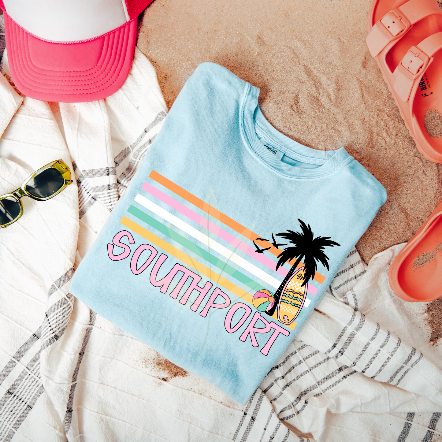 Retro Stripe Summer Destinations