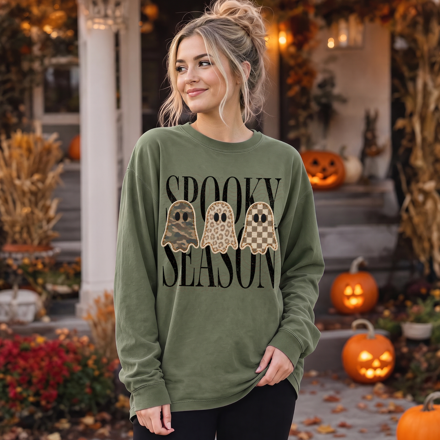Spooky Season Patchwork Ghosts