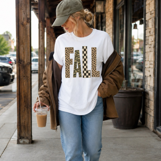 Staggered Leopard Camo Check Fall