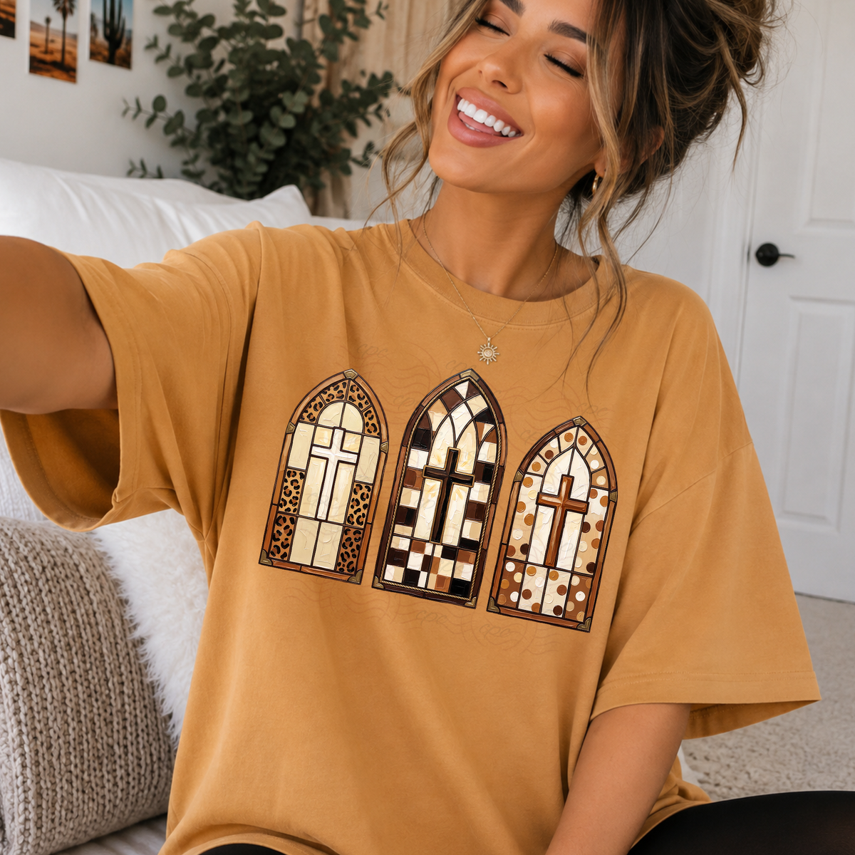 Stained Cross Windows