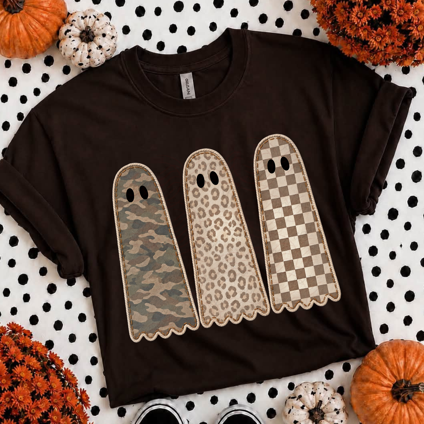 Stitched Muted Camo Leopard Check Ghosts