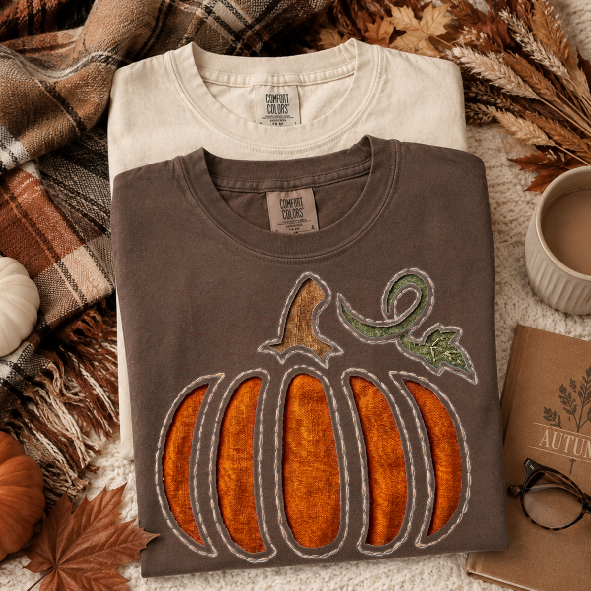 Stitched Outline Pumpkin
