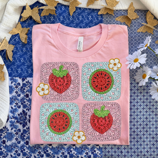 Strawberry Watermelon Granny Squares