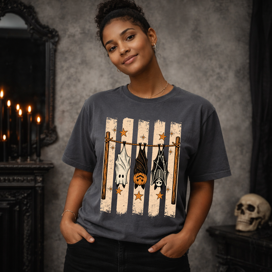 Stripes Halloween Bats