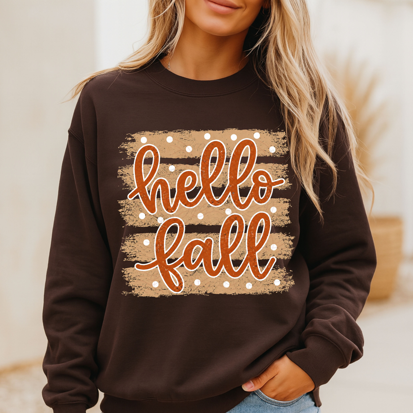 Stripes Polka Dots Hello Fall
