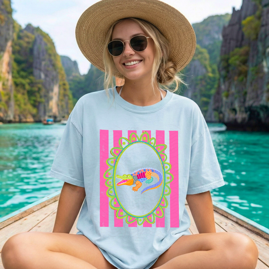 Stripes Summer Patchwork Gator