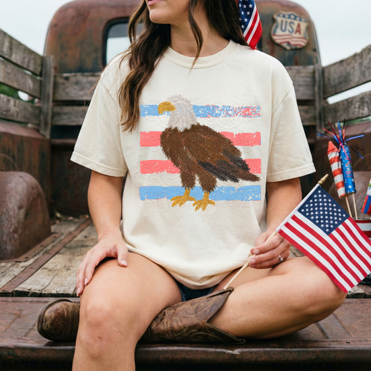 Summer Stripes Patriotic Eagle