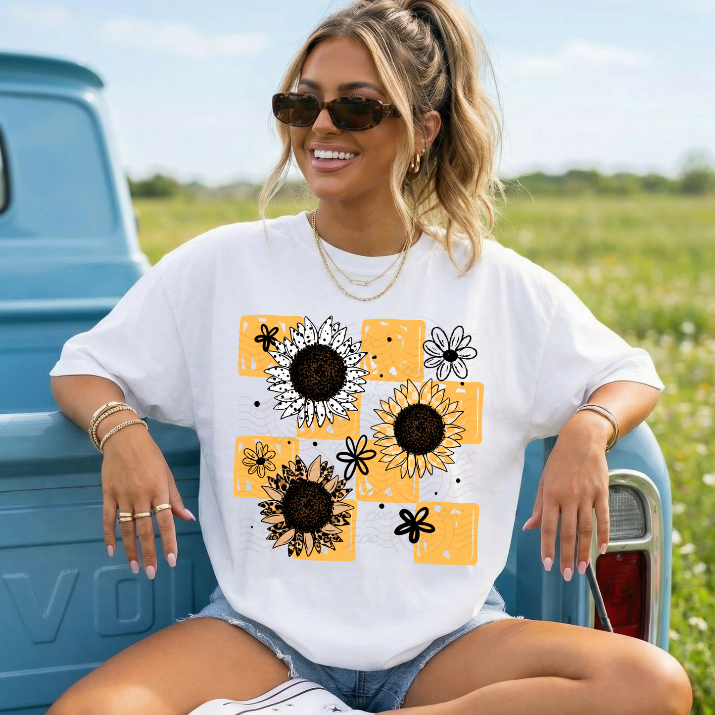 Sunflower Checkerboard