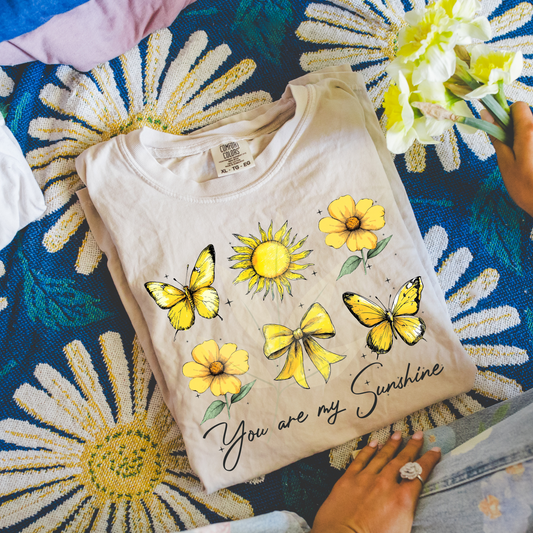 Sunshine Butterflies And Flowers