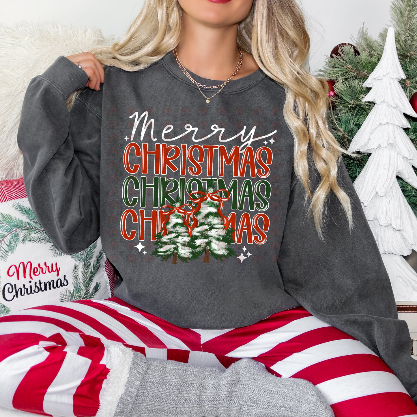 Trees Merry Stacked Christmas