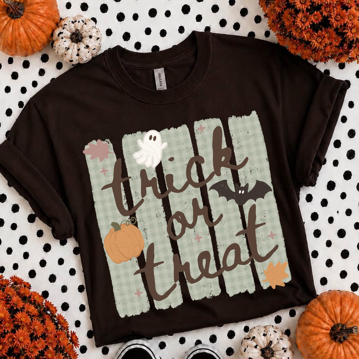 Trick Or Treat Gingham Stripes