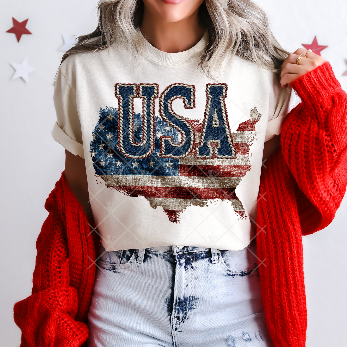 USA Flag Map