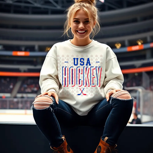 USA Hockey Sticks Red And Blue