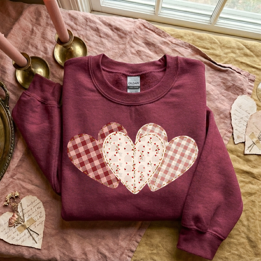 Valentine's Trio Patchwork Hearts