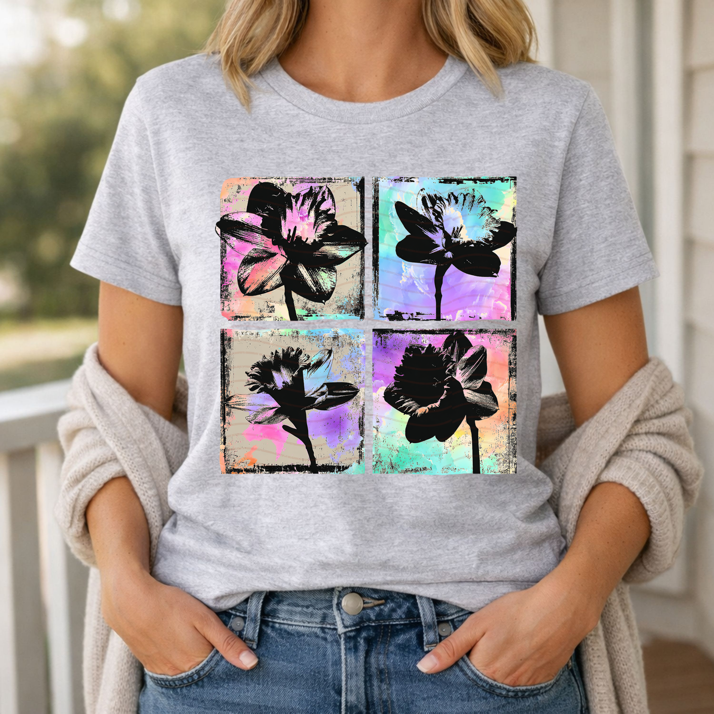Vibrant Ink Blot Daffodil