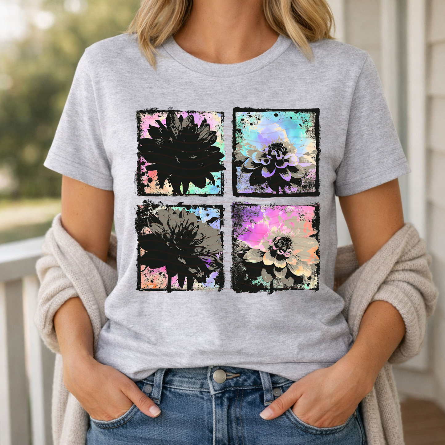 Vibrant Ink Blot Dahlia