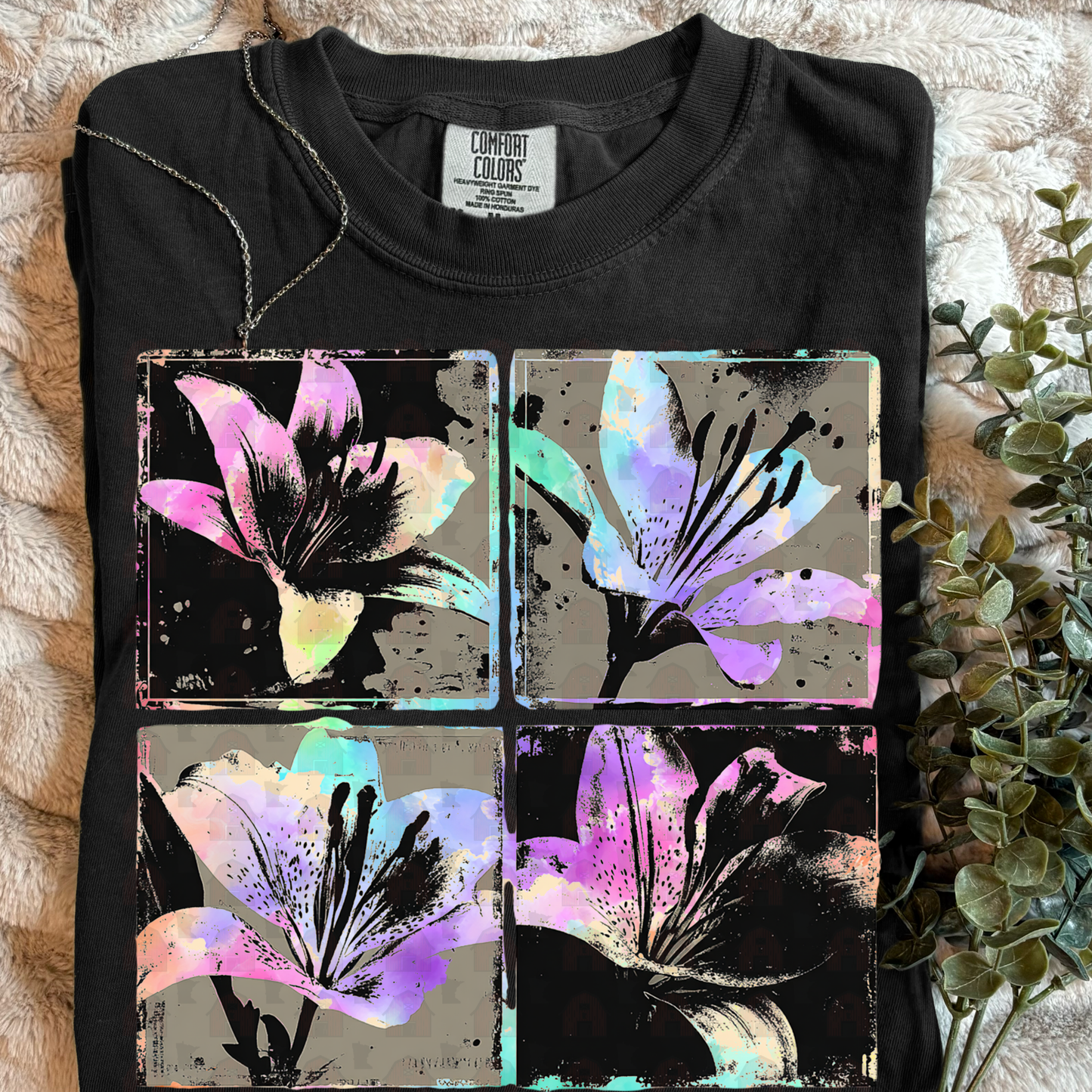 Vibrant Ink Blot Lily