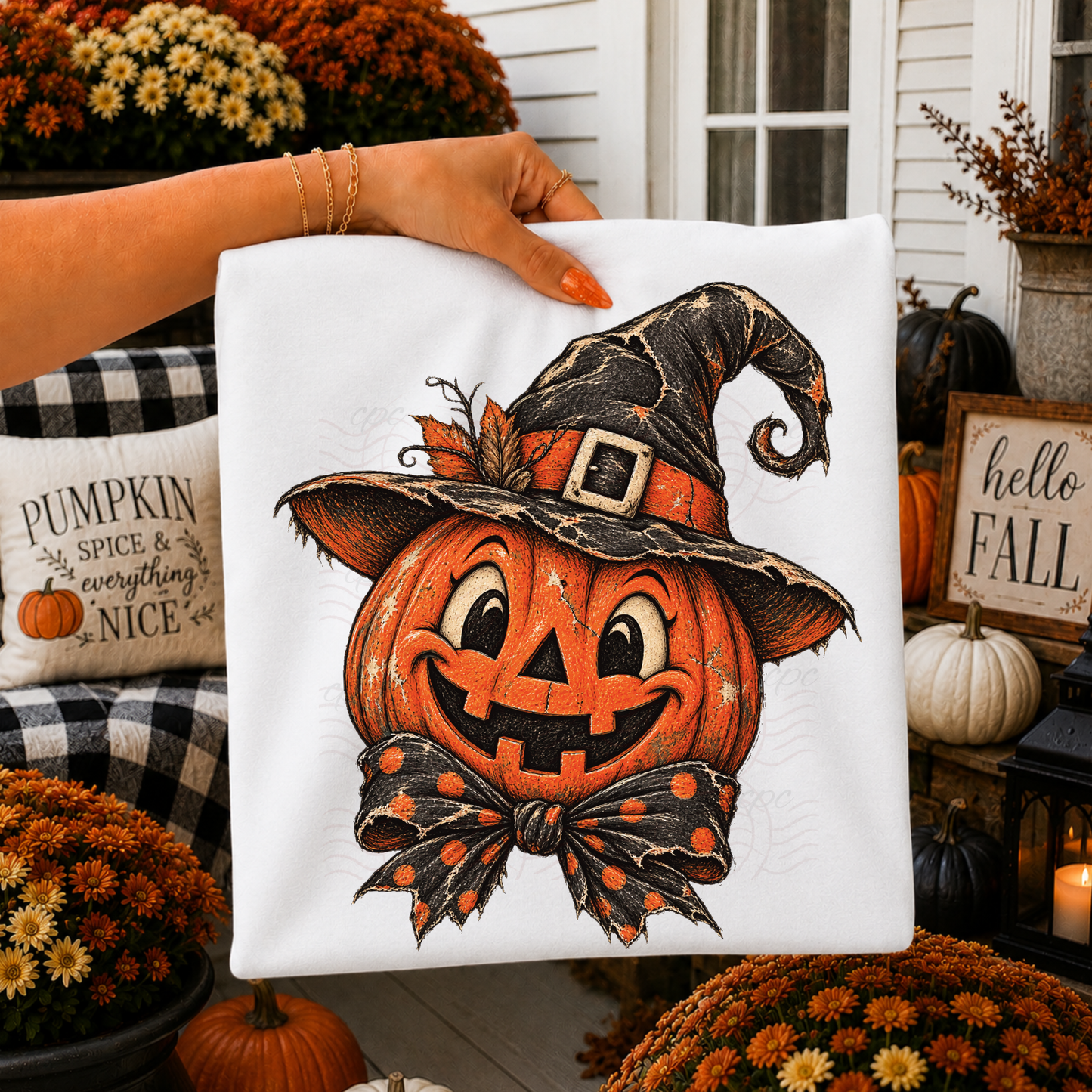 Vintage Cute Jack O Lantern Sketch