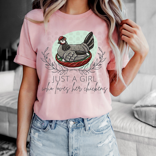 Vintage Just A Girl Who Loves Chickens