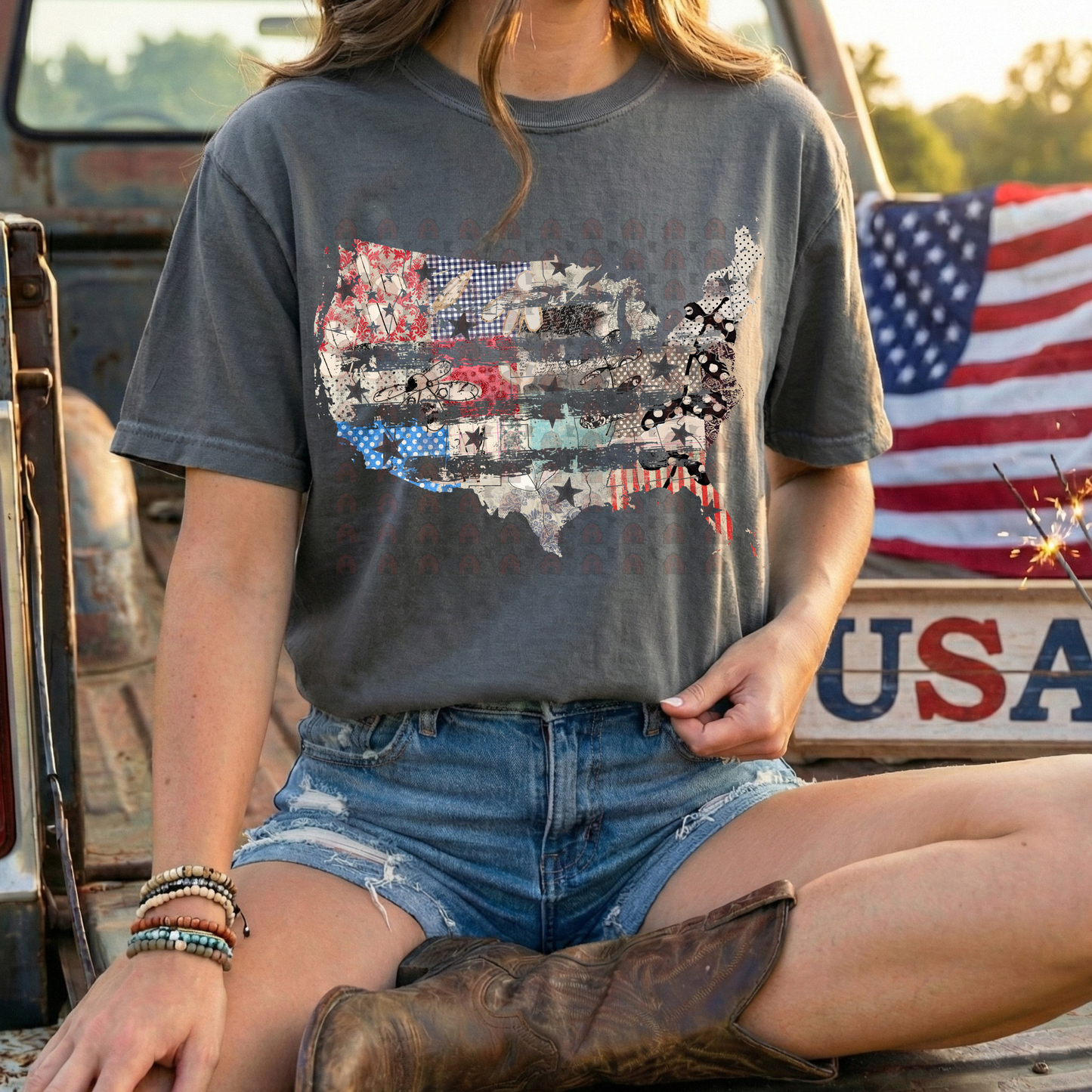 Vintage Patterned America