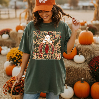Vintage Pumpkin Ghost Florals