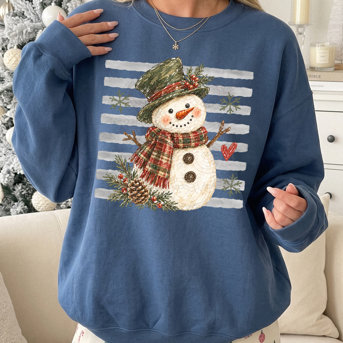 Vintage Snowman Stripes