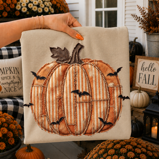 Vintage Stitched Pumpkin