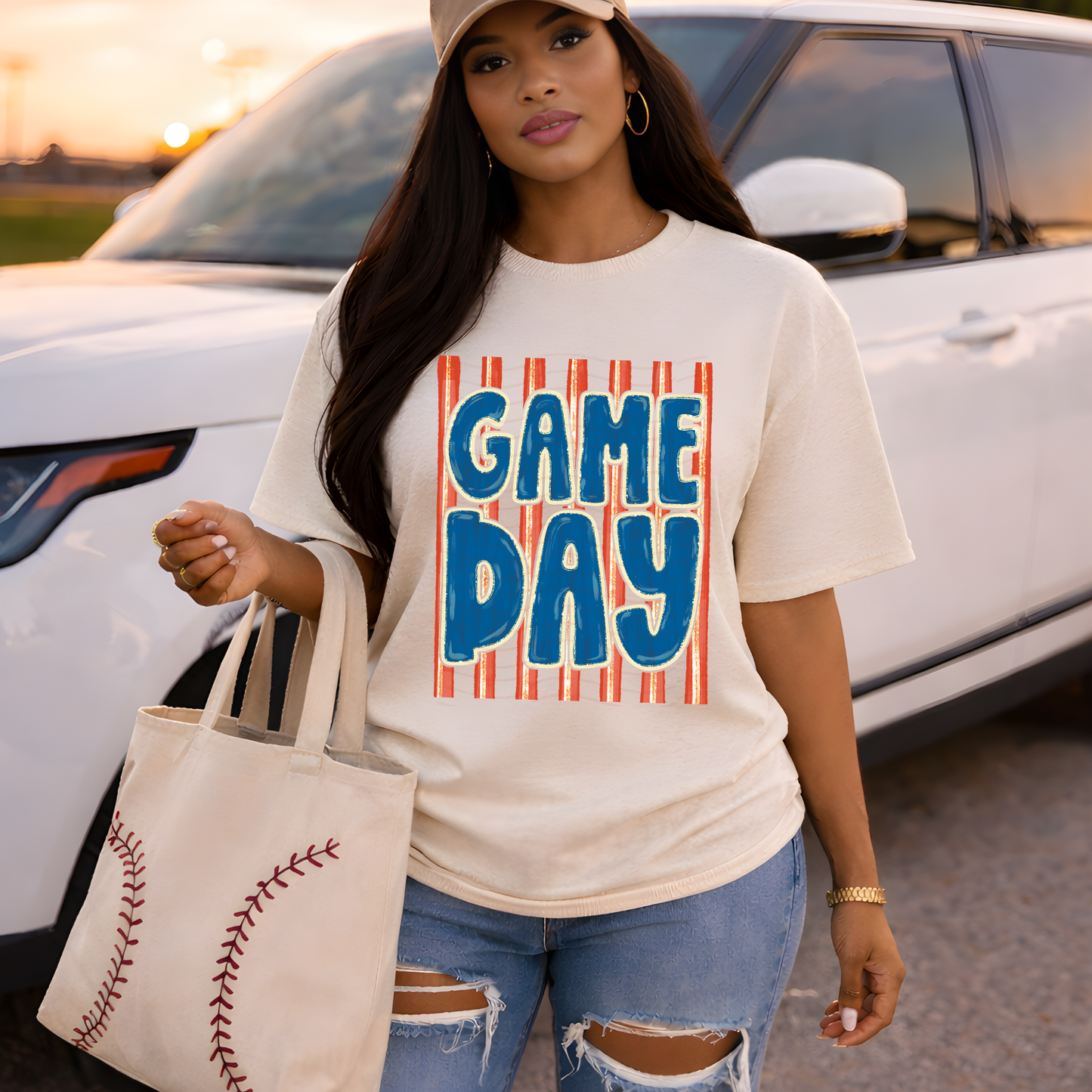 Vintage Striped Game Day