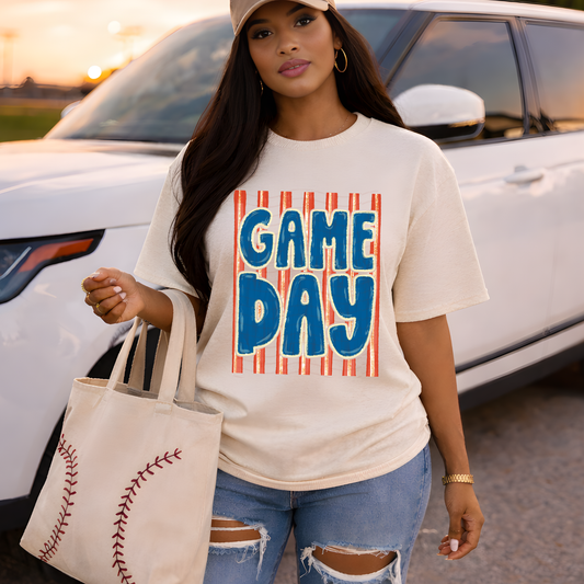 Vintage Striped Game Day