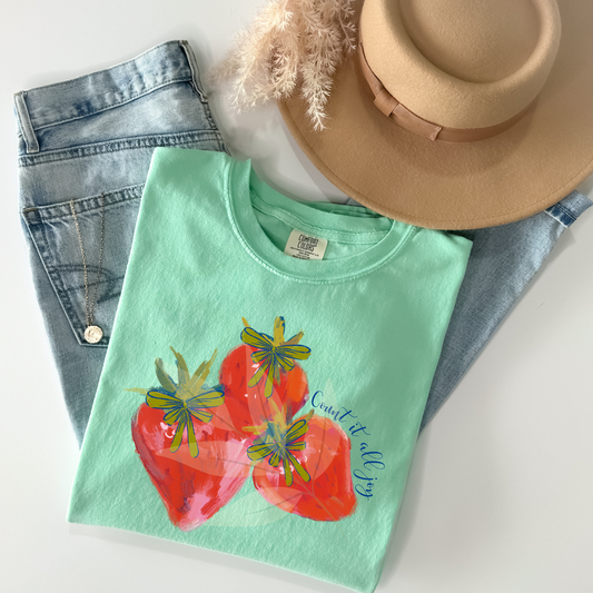 Watercolor Joy Strawberries