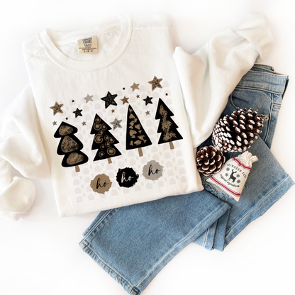 Whimsical Black And Gold Trees