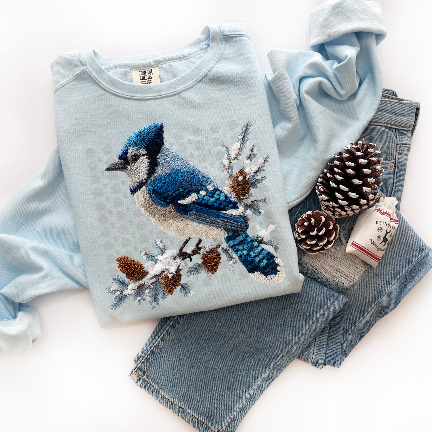 Winter Blue Jay Latch Hook Yarn