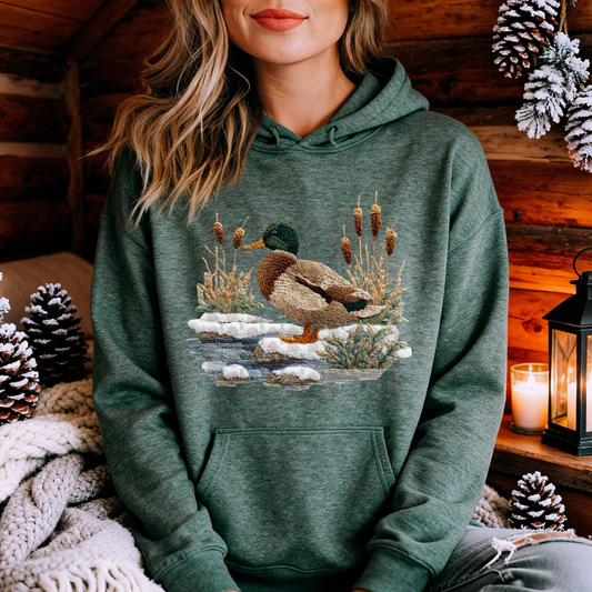 Winter Mallard Duck Latch Hook Yarn