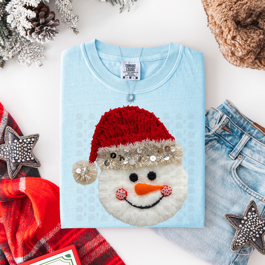 Yarn Snowman Face